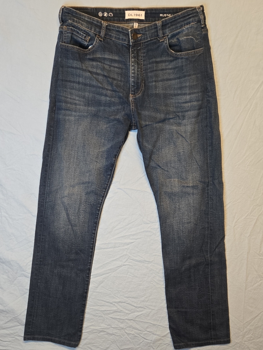 DL1961 Russel Slim Straight Denim Jeans in Indigo Wash